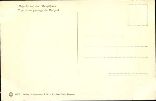 Ak Kanton Uri, Schweizer Soldaten, Gefecht auf dem Maigelpass, Maighelpass