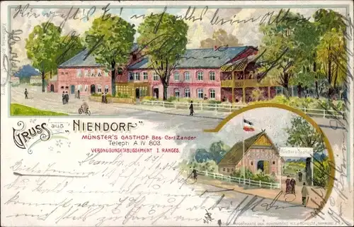 Litho Hamburg Eimsbüttel Niendorf, Münster's Gasthof