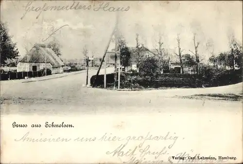 Ak Hamburg Eimsbüttel Schnelsen, Straßenpartie im Ort