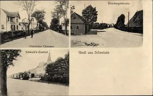 Ak Hamburg Eimsbüttel Schnelsen, Hamburgerstraße, Oldesloer Chaussee, Gasthof