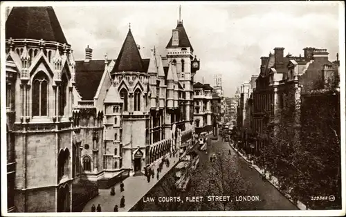 Ak London City England, Law Courts, Fleet Street