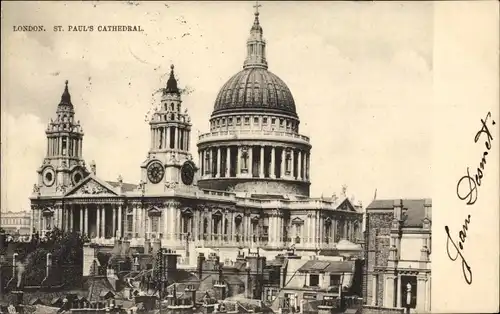 Ak London City England, St. Pauls Cathedral