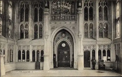 Ak London City England, House of Commons, Entrance