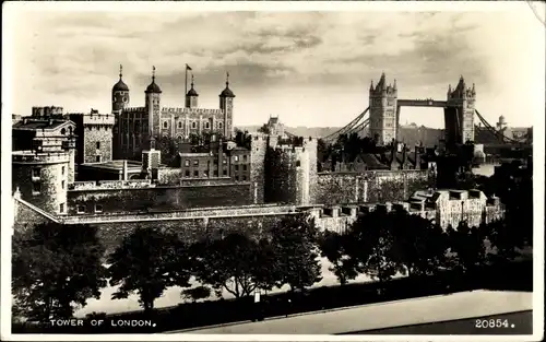 Ak London, Tower of London, Tower Bridge