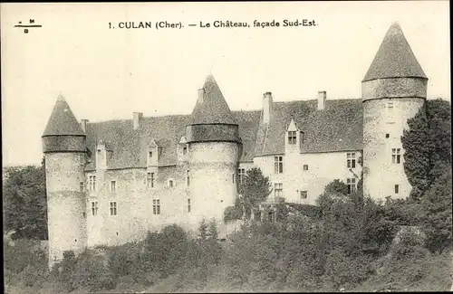 Ak Culan Cher, Le Chateau, facade Sud-Est