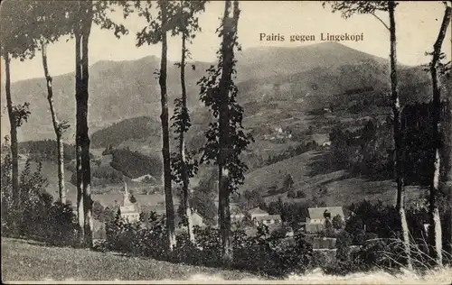 Ak Turckheim Türkheim Elsass Haut Rhin, Pairis gegen Lingekopf
