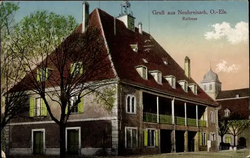 Ak Neuf Brisach Neubreisach Elsass Haut Rhin, Rathaus
