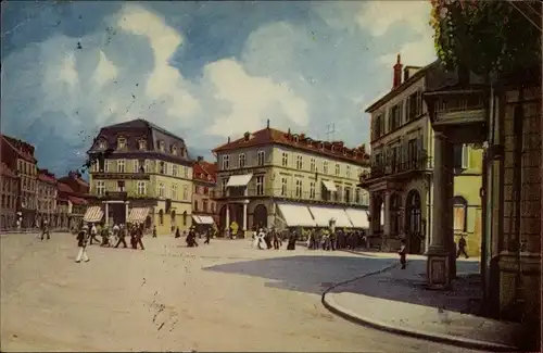 Ak Mulhouse Mülhausen Elsass Haut Rhin, Neuquartierplatz