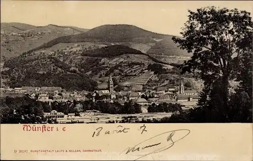 Ak Munster Münster Elsass Haut Rhin, Stadtansicht