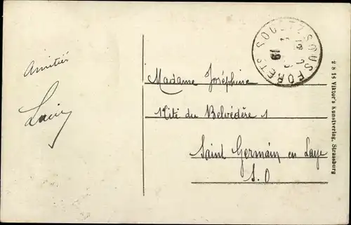 Ak Soultz sous Forêts Sulz unterm Wald Elsass Bas Rhin, Vue générale