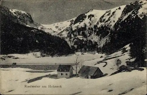 Ak Le Hohneck Lothringen Vosges, Riedweier, Winter