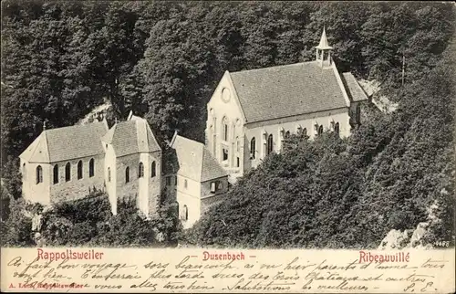 Ak Ribeauvillé Rappoltsweiler Elsass Haut Rhin, Notre-Dame de Dusenbach, Wallfahrtskirche, Kloster