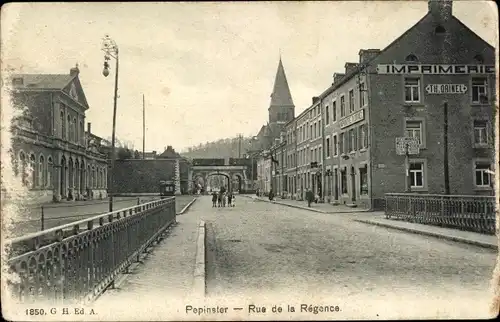 Ak Pepinster Wallonien Lüttich, Rue de la Régence
