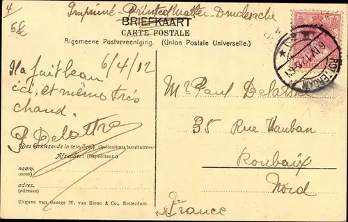 Ak Rotterdam Südholland Niederlande, Groote Markt