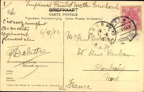 Ak Rotterdam Südholland Niederlande, Mosseltrap, Straßenbahnen