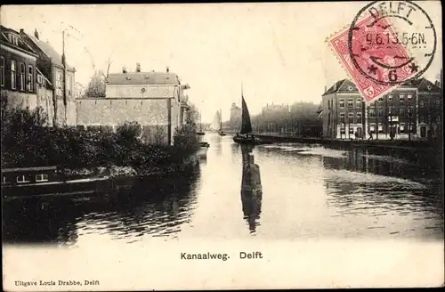 Ak Delft Südholland Niederlande, Kanaalweg