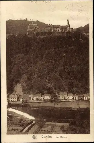 Ak Vianden Luxemburg, Les Ruines