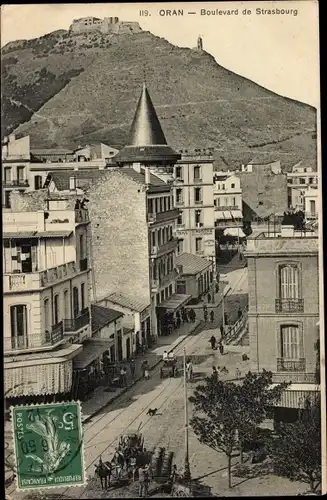 Ak Oran Algerien, Boulevard de Strasbourg