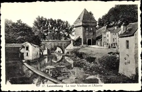 Ak Luxemburg Luxembourg, La tour Vauban et l'Alzette