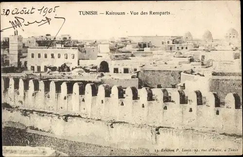 Ak Kairouan Tunesien, Vue des Remparts