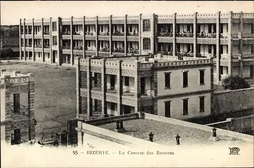 Ak Bizerte Tunesien, La Caserne des Zouaves, Kaserne