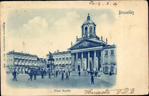 Ak Bruxelles Brüssel, Place Royale