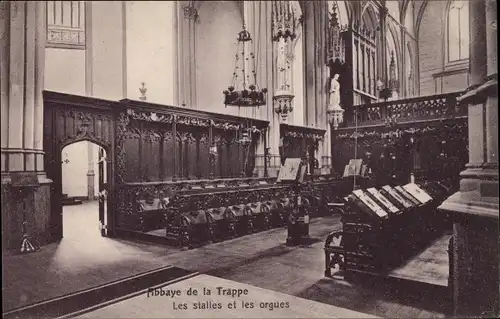 Ak Forges Chimay Wallonien Hennegau, Abbaye de la Trappe, Les stalles et les orgues
