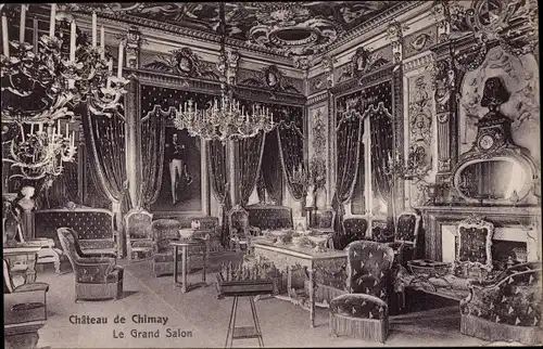 Ak Chimay Wallonien Hennegau, Chateau de Chimay, Le Grand Salon