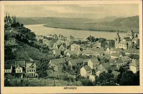 Ak Remagen am Rhein, Panorama