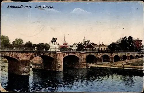 Ak Saarbrücken im Saarland, Alte Brücke