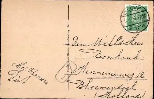 Ak Bad Cleve Kleve am Niederrhein, Kermisdahl mit Schwanenburg