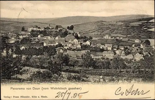 Ak Daun in der Eifel, Panorama vom Wehrbüsch gesehen