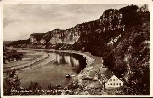 Ak Rathen an der Elbe Sächsische Schweiz, Basteigebiet