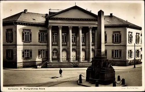 Ak Karlsruhe in Baden, Markgräfliches Palais v. Weinbrenner, Außenansicht