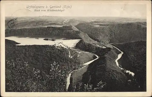 Ak Gemünd Schleiden in der Eifel, Urfttalsperre, Blick vom Wildbretshügel