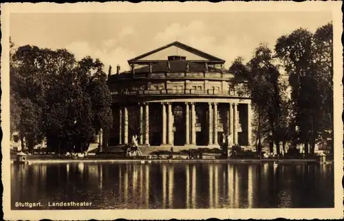 Ak Stuttgart in Württemberg, Landestheater, Außenansicht