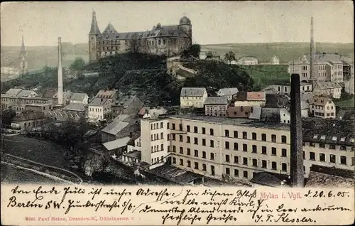 Ak Mylau Reichenbach im Vogtland, Panorama