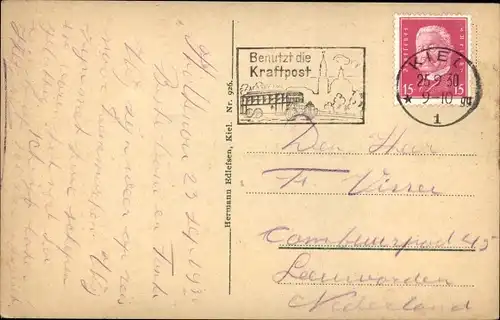 Ak Holtenau Kiel, Leuchtturm und Denkmal an der Mündung des Kaiser Wilhelm Kanals