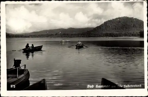 Ak Hamr na Jezeře Hammer am See Region Reichenberg, Ruderpartie