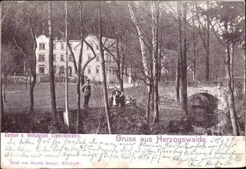 Ak Herzogswalde Wilsdruff Sachsen, Kurbad und Restaurant Tännichtmühle