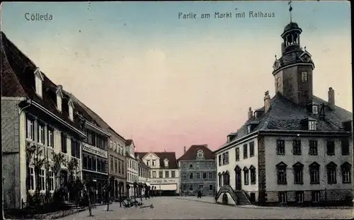 Ak Cölleda Kölleda in Thüringen, Markt, Rathaus