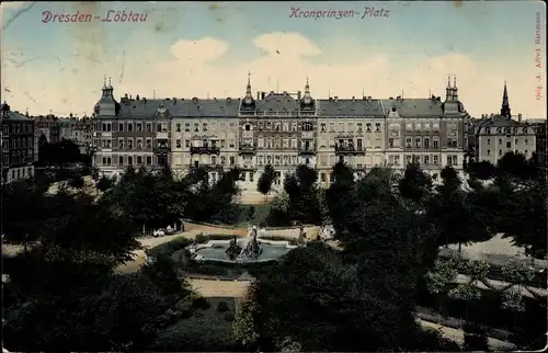 Ak Dresden Löbtau, Kronprinzenplatz