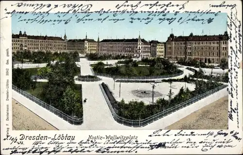 Ak Dresden Löbtau, Nostitz-Wallwitzplatz