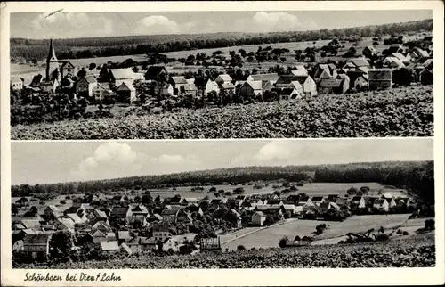 Ak Schönborn im Rhein Lahn Kreis Taunus, Gesamtansicht, Panorama