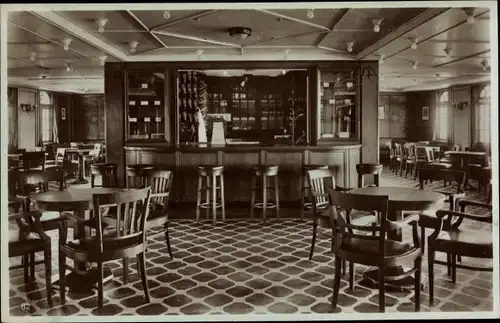 Ak HSDG, Bar im Rauchsalon der Monte Schiffe