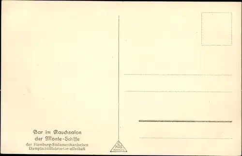 Ak HSDG, Bar im Rauchsalon der Monte Schiffe