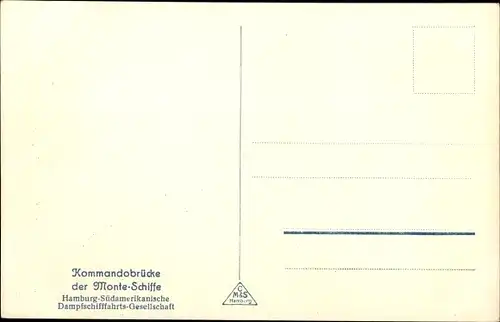 Ak HSDG, Kommandobrücke der Monte Schiffe