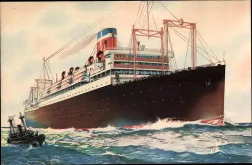 Künstler Ak Dampfer SS President Harding, United States Lines