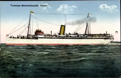 Ak Dampfer Kaiser, HAPAG Seebäderdienst