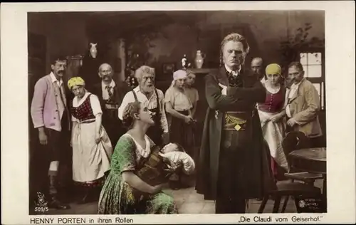 Ak Schauspielerin Henny Porten, Filmszene, Die Claudi vom Geiserhof, RPH 509 5